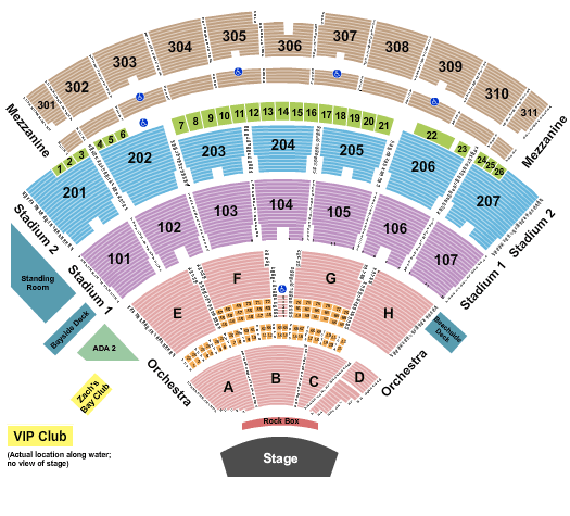 Jones Beach Theater B-52s Seating Chart